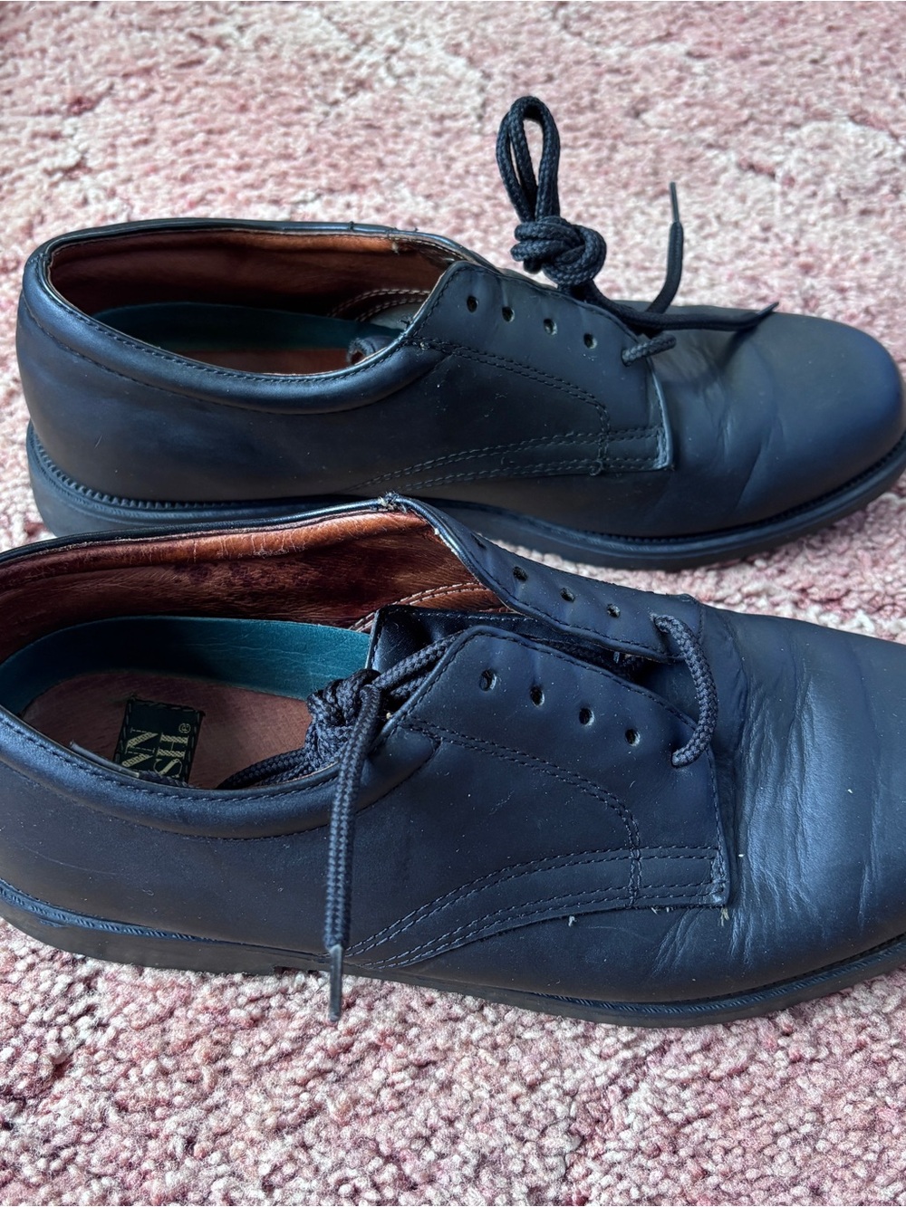 Nunn Bush Men’s Black Leather Lace-Up Oxfords- sz 8.5 medium - Picture 3 of 6
